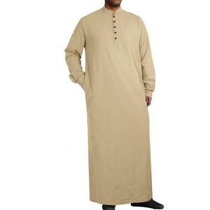 Jubbah pour hommes tendance sur mesure, robe islamique modeste pour l'Aïd et la mosquée, vêtements musulmans traditionnels, vente en gros de thobes pour hommes - Product Image 3