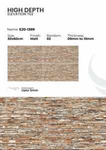 Azulejos de Porcelana para Pared Exterior de 300x600 mm, Acabado Arquitectónico - Product Image 1