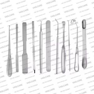 ชุดเครื่องมือผ่าตัดนิวโรสัตวิทยาแบบแมนนวล 32 ชิ้น ผลิตจากเหล็กกล้าไร้สนิมคุณภาพเยี่ยมจากเยอรมนี อุปกรณ์ผ่าตัดระบบประสาทครบวงจรสำหรับการผ่าตัดกระโหลกศีรษะ - Product Image 3