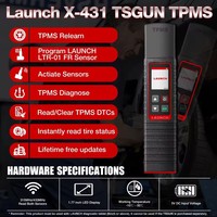 Outil de détection de la pression des pneus de voiture Launch X431 TSGUN TPMS, prend en charge les capteurs 315 MHz/433 MHz