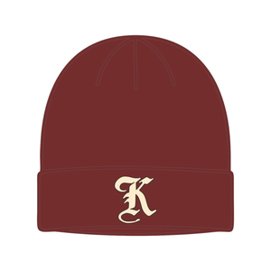 Berretto Invernale Kappa Alpha Psi con Ricamo in Ciniglia Rosso Scuro Stile Old English K, Fraternità Greca Nupe 1911 - Product Image 3