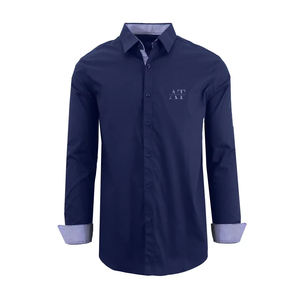 Nueva camisa para hombre superventas, camisas de estilo de diseñador liso de manga larga, camisas abotonadas con bolsillos personalizados de calidad superior - Product Image 5