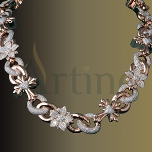 Collar de cadena de eslabones cubanos gruesos para joyería unisex chapada en oro/plata - Product Image 1