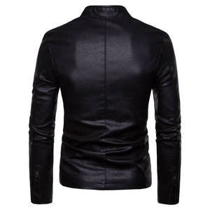 Chaqueta de cuero de poliéster de alta calidad para motocicleta, cuello con capucha, bolsillo, Material genuino, lona de bajo precio para carreras de coches de invierno - Product Image 2