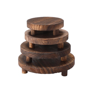 Vente en gros d'usine au Vietnam de contremarches en bois naturel pour présentation d'aliments accessoires de décoration intérieure plateau en bois décor bon marché - Product Image 1