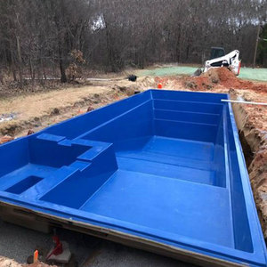 <span class=keywords><strong>Piscine</strong></span> de Luxe Extérieure <span class=keywords><strong>avec</strong></span> Terrasse, Kit Complet en Fibre de Verre Enterrée 18 x 52, Idéale pour Jardin - Product Image 2