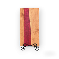 Plateau de service en bois et résine au design côtier, best-seller de Noël, pour restaurants et maisons, provenant d'Inde