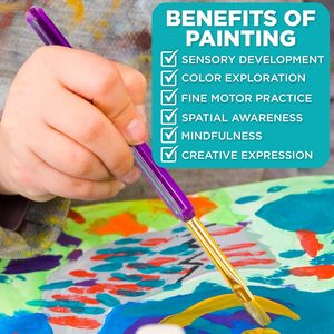 Bview Art 8 différents types de pinceaux 35 pinceaux tout usage Pack de valeur idéal avec des aquarelles, <span class=keywords><strong>acrylique</strong></span> - Product Image 6