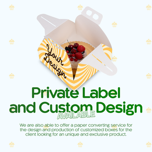 Boîte à pâtisserie auto-assemblée en carton tendu GC2 finition bordeaux à l'extérieur et laminage or brillant à l'intérieur - Product Image 5