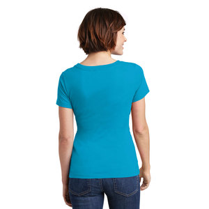 Camiseta transpirable de manga corta con cuello redondo de algodón 100% para mujer - Product Image 2