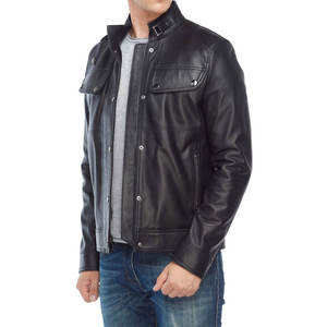 Veste en cuir pour hommes, dernier style, vente en gros, matériau durable anti-rides, veste en cuir entièrement personnalisée - Product Image 5