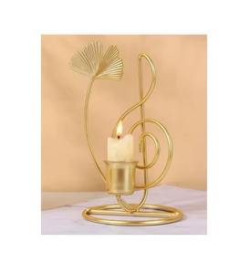 Soporte de vela floral personalizable al por mayor hecho de metal reciclado con un mensaje de sostenibilidad y renovación - Product Image 5