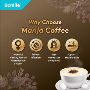 Bonlife Suplemento de salud para mujeres 15 sobres X 20g Manjakani SachaInchi Coffee 5In1 Formula KacipFatimah EstroG Bitter Box - Product Image 6