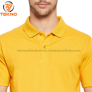 เสื้อยืดโปโลแขนสั้นสำหรับผู้ชายออกแบบได้ตามต้องการเนื้อผ้าถักผ้ายืดระบายอากาศได้ดีใส่สบาย - Product Image 4