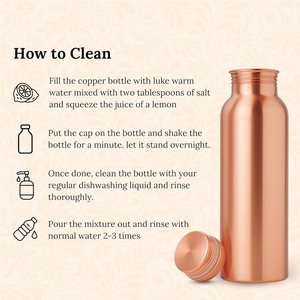 Bouteille d'eau en cuivre de haute qualité, bouteille en cuivre design, bouteille en cuivre robuste pour l'extérieur, au meilleur prix par un fournisseur indien - Product Image 2