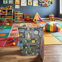 Hochwertiges Modernes Persisch-Türkisches Wendeteppich-Set mit Anspruchsvollem Design, Maschinengefertigter Polyester-Teppich für Zuhause und Küche
