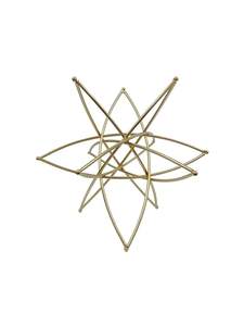 Sculpture en métal doré en forme d'étoile, pièce d'art antique faite à la main pour la décoration de la maison - Product Image 3