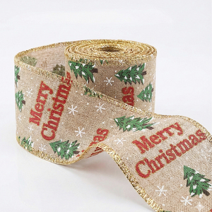 Nastro in tessuto con motivo natalizio da 9 metri - Product Image 2