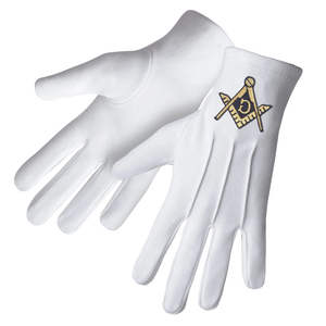 Maçonnique Regalia Blue Lodge Junior Diacre Tablier Chaîne Collier Gants Jewel One Set Maçonnique Regalia Blue Lodge Gants - Product Image 4