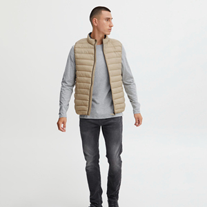 Chaqueta acolchada de invierno para hombre de alta calidad 2024, chaleco sin mangas con capucha y tela de lana, tallas 3XL y 4XL, OEM disponible - Product Image 4