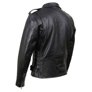 Veste en cuir de haute qualité avec logo personnalisé, prix de vente en gros, vêtements, veste en cuir résistante au vent et robuste pour hommes - Product Image 5