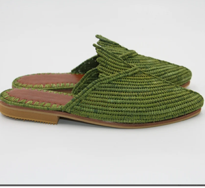 Chaussures marocaines faites à la main en raphia naturel Pantoufles en raphia pour la plage pour femmes vegan Pantoufles en raphia naturel coustmized - Product Image 2