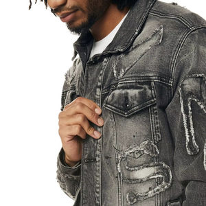 Servicio OEM, Traje de Mezclilla Informal de Dos Piezas de la Mejor Calidad, Transpirable, para Otoño, con Bordado Personalizado, 100% Algodón para Hombre - Product Image 5