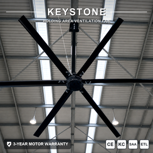 Ventilateur de plafond industriel HVLS de 3 m pour la circulation de l'air dans les fermes d'élevage de bovins, réduisant le stress thermique THI et économisant l'énergie - Product Image 1