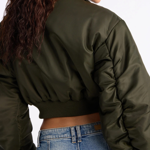 Chaqueta Bomber Casual de Tela Premium para Mujer, Tendencia 2026 / Chaqueta Bomber Ligera, Cómoda y de Diseño Limpio para Mujer, Moda 2026 - Product Image 5