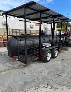Remolque de Barbacoa y Ahumador Móvil de 12 pies, Totalmente Equipado, con Envío Gratuito, Parrilla Exterior y Cocina de Venta de Comida para Negocios de Catering Ambulante - Product Image 3