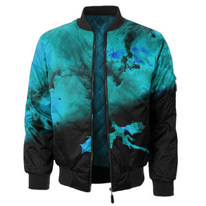 Chaqueta Bomber de Invierno Personalizada para Hombre, Sublimada, OEM, 100% Poliéster Satinado, Cierre de Cremallera, Impermeable, Resistente al Viento, Ligera - Product Image 3