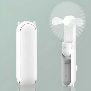 Handheld <b>Mini</b> Travel Fan Portable Pocket-sized Plastic Fan 3 Electric Battery-Powered Wearable <b>Humidifying</b> for Home Car Use - Product Image 3