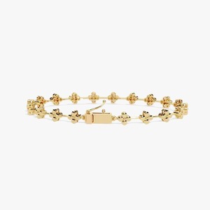Pulsera de tenis de moissanita de oro amarillo para mujer, recién llegado, brazalete de oro de diamante personalizado, regalo de cumpleaños - Product Image 3