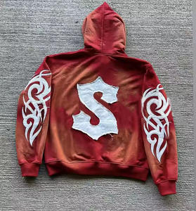 ชุดวอร์มมีฮู้ดลำลองสำหรับผู้ชายชุดวิ่งออกกำลังกายแบบ350 450ความเป็นกรดเฮฟวี่เวท500แกรมมีซิป - Product Image 5