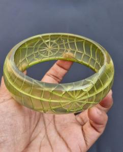 Bracelets en acrylique brun ambre personnalisés de haute qualité, écologiques, pour les occasions de mariage des femmes, avec strass, bracelet tendance - Product Image 4