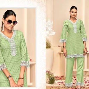 คอลเลกชั่นชุดคอลเล็คชั่นคอตตอนทรงหลวมสำหรับปาร์ตี้ฤดูร้อนเสื้อผ้าอินเดียและปากีสถาน - Product Image 1
