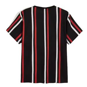 Camisetas casuales de corte regular con cuello redondo, diseño clásico con rayas y estampado sublimado para hombre, camiseta para actividades al aire libre CP-M-TS-02 - Product Image 2