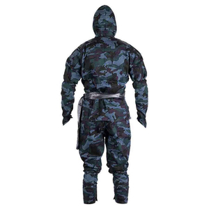 Vêtements d'entraînement d'arts martiaux unisexes, imprimé camouflage ninja, 100% coton, personnalisable, ceinture ajustable de haute qualité, logo sur le devant - Product Image 1