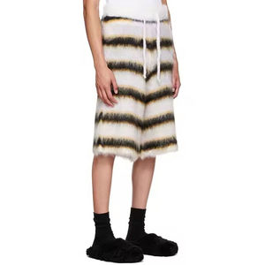 Shorts en mohair tendance pour hommes, vêtements décontractés de luxe en tissu, mélange de laine doux, léger, vêtements d'été - Product Image 6