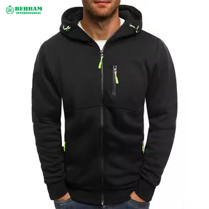 Unisex Boxy Fleece French Terry Sweatshirt Zipper Hoodie 100% Cotton Pure Color <b>Neutral</b> Dropped Shoulders Heavy Weight Quick Dry - Product Image 1