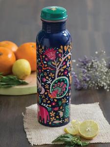 Botella de agua para exteriores martillada de latón para acampar, viajes, deportes, utensilios de cocina, diseño Industrial Art Deco a precio barato de la India - Product Image 2