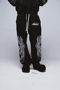 Custom Streetwear Fleece Stacked <b>Sweat</b> <b>Pants</b> for Ladies Cotton Flare Sweatpants <b>Women</b> Oversized Wide Leg Baggy Loose Sweatpants - Product Image 2