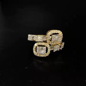 Bijoux brillants bague en forme de coeur en argent Sterling 925 bague personnalisée Hip Hop rappeur Moissanite pour offrir des cadeaux - Product Image 2