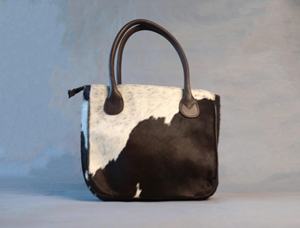 กระเป๋าโท้ทหนังวัวสไตล์ตะวันตกสุดหรูกระเป๋าสะพายไหล่สำหรับผู้หญิงแนววินเทจด้ามจับคู่แบบมีสไตล์ - Product Image 5