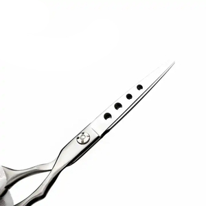 Ciseaux de Salon de coiffure pour la coupe de cheveux outil de beauté haut ciseaux de cheveux en acier inoxydable allemand finition sable poignée fantaisie lame droite - Product Image 6