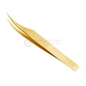 แหนบถอนขนตาปลาโลมาสแตนเลสสีทองที่ช่วยแยกขนตาดูแลขนตาเพิ่มวอลลุ่มโลโก้ตามสั่ง - Product Image 2