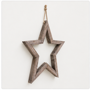 Wood <b>Star</b> Wall <b>Hanging</b> Decor Vintage Handicraft Christmas Ornament - Product Image 3