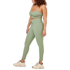 Pantalon de yoga à carreaux élastique à taille haute avec contrôle doux du ventre Leggings pleine longueur respirants écologiques - Product Image 2