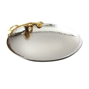 Plateau en forme d'ananas plat en métal plateau de service plateaux décoratifs en argent pour décor de Table centres de table décoration événement - Product Image 2