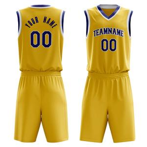 Nouveaux maillots de basket-ball personnalisés, ensemble de vêtements de sport, respirant, séchage rapide, manches courtes, ensembles d'uniformes de basket-ball à vendre - Product Image 1